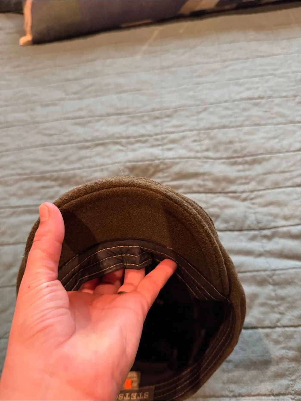 Stetson dark green wool cap